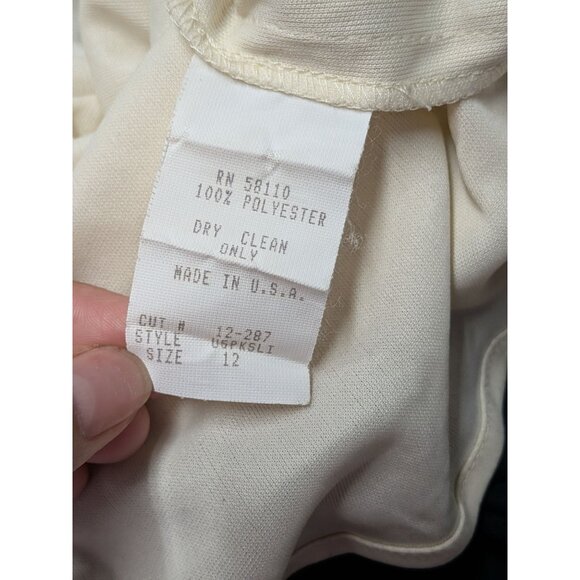 Vintage Francesca Caretti Maxi Slip Dress Women Size 12 Floral Lace Cottagecore - Picture 9 of 12